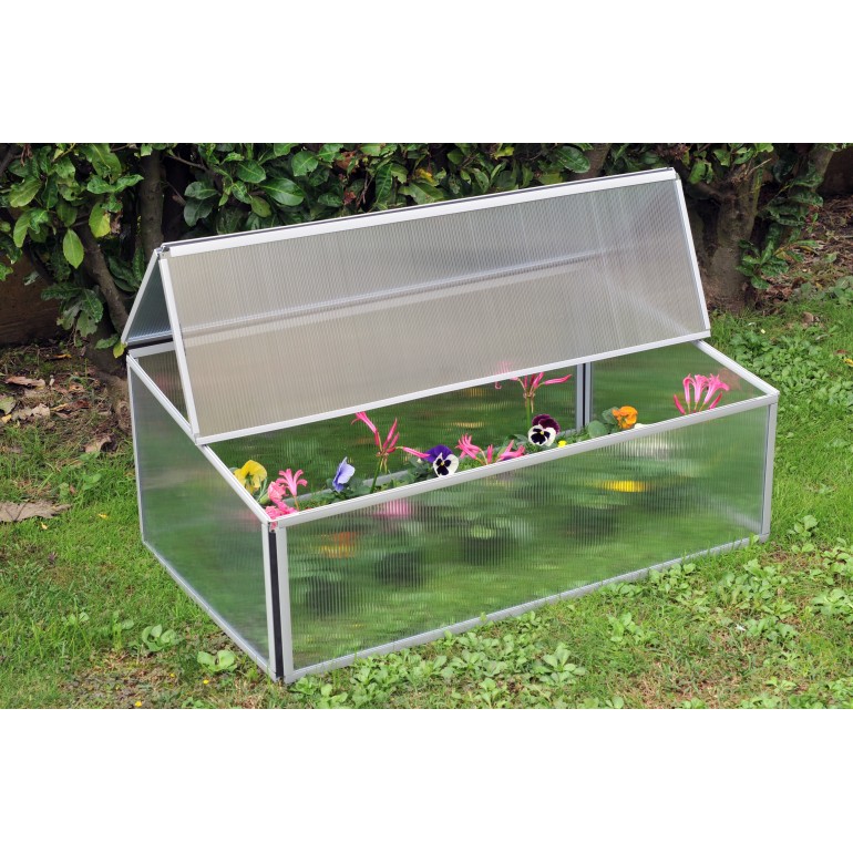 Serra in Policarbonato Slide and Grow per Giardino Orto Balcone 97 x 57 x h28/37 cm. MADE IN EUROPE