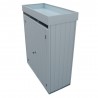 Armadio Ripostiglio Palladium High Store 161,5x69,5x180 cm a DUE PORTE da esterno di colore grigio