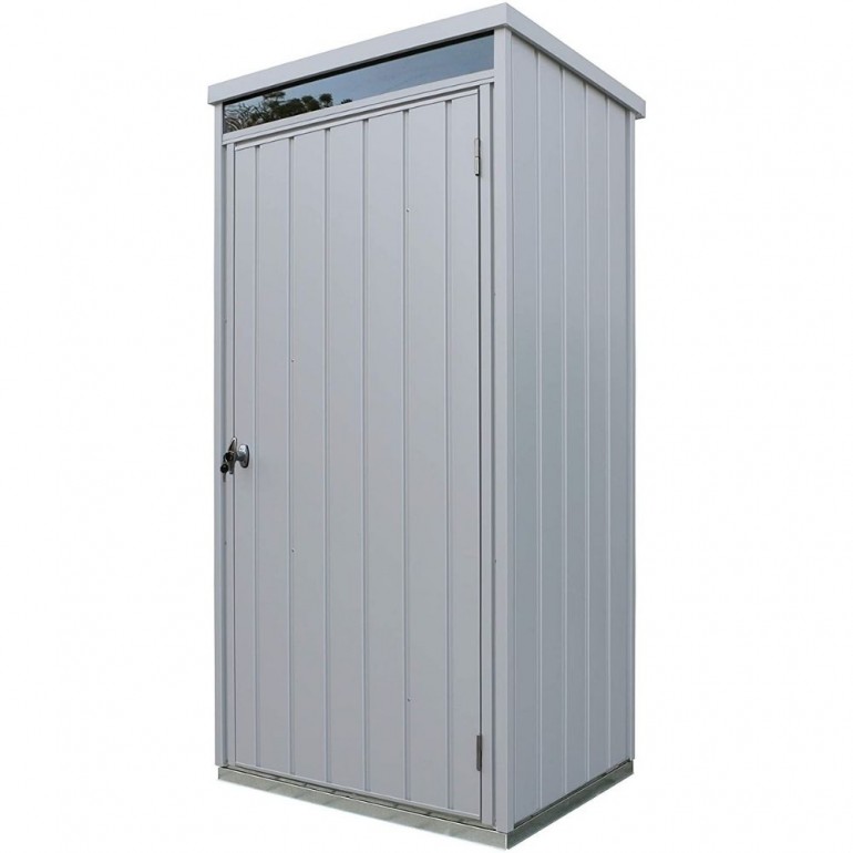 Armadio Ripostiglio Palladium High Store 98,5x69,5x180 cm a UNA PORTA da esterno di colore grigio