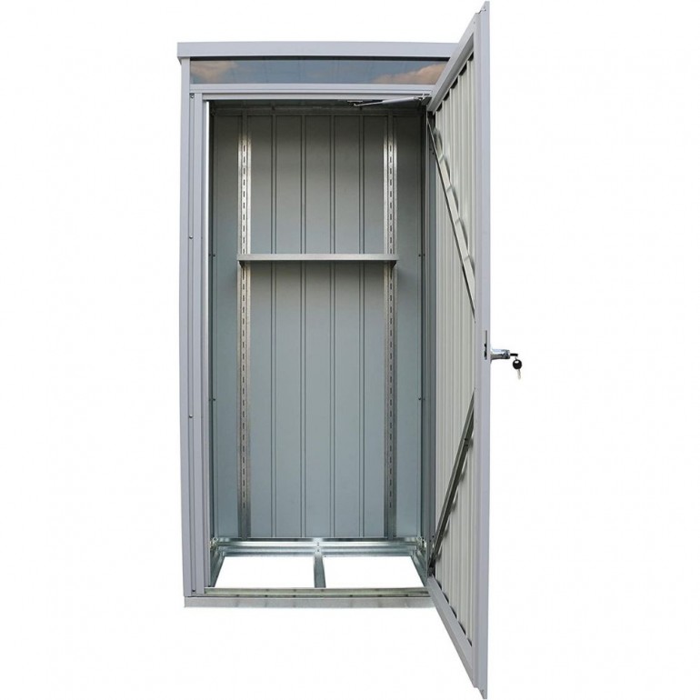 Armadio Ripostiglio Palladium High Store 98,5x69,5x180 cm a UNA PORTA da esterno di colore grigio
