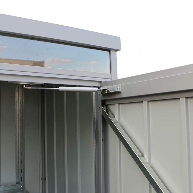 Armadio Ripostiglio Palladium High Store 98,5x69,5x180 cm a UNA PORTA da esterno di colore grigio