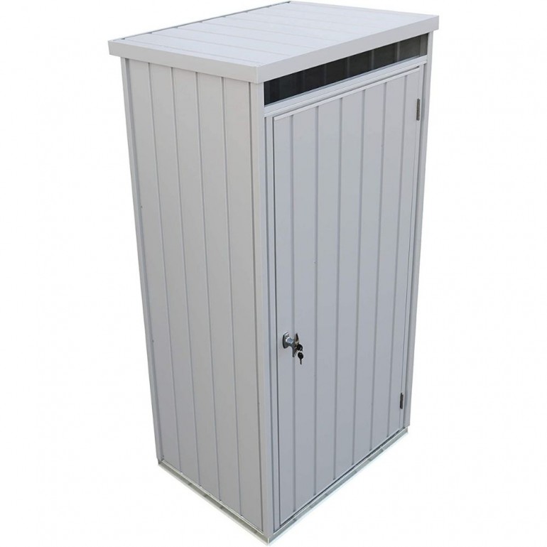 Armadio Ripostiglio Palladium High Store 98,5x69,5x180 cm a UNA PORTA da esterno di colore grigio