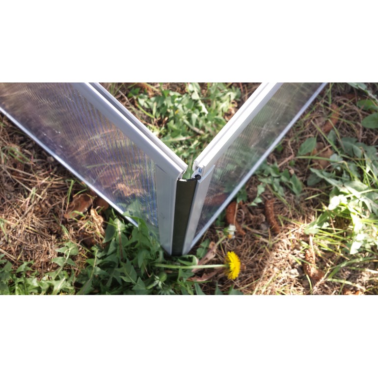 Serra in Policarbonato Slide and Grow per Giardino Orto Balcone 97 x 57 x h28/37 cm. MADE IN EUROPE