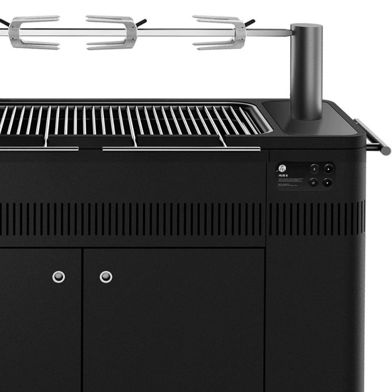 Barbecue a carbonella HUB 2 ™ Everdure by Heston Blumenthal grill griglia  con pulsanti touch, girarrosto e accensione automatica