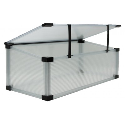 Slide and Grow "2squared" Serretta da giardino in policarbonato alveolare spessore 4mm Lunghezza: 97 x 57 cm x 28/37h cm