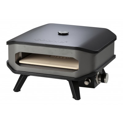 COZZE Forno per pizza a gas di Ezooza con termometro, fino a 400°, 34 x 34 cm, facilmente trasportabile con pietra refrattaria