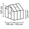 serra vitavia Comet 3800 in alluminio anodizzato e policarbonato alveolare 4mm 195 x 195