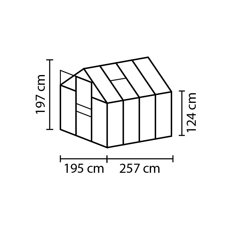 Serra Gran Torino in Alluminio e policarbonato alveolare da 6mm. Base Inclusa. Dimensioni 250 x 430 cm