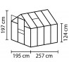 Serra Vitavia Comet 5000 in alluminio anodizzato e policarbonato alveolare 4mm, 195 x 257 H 197 cm Made in Germany