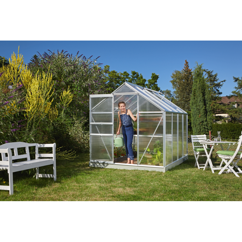 Serra Gran Torino in Alluminio e policarbonato alveolare da 6mm. Base Inclusa. Dimensioni 250 x 430 cm