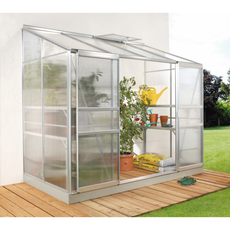 Serra Gran Torino in Alluminio e policarbonato alveolare da 6mm. Base Inclusa. Dimensioni 250 x 430 cm