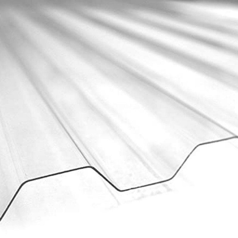 Superdur Lastra Corrugato GRECA policarbonato trasparente 1200x1000 mm  protetto UV per coperture gazebi fai da te