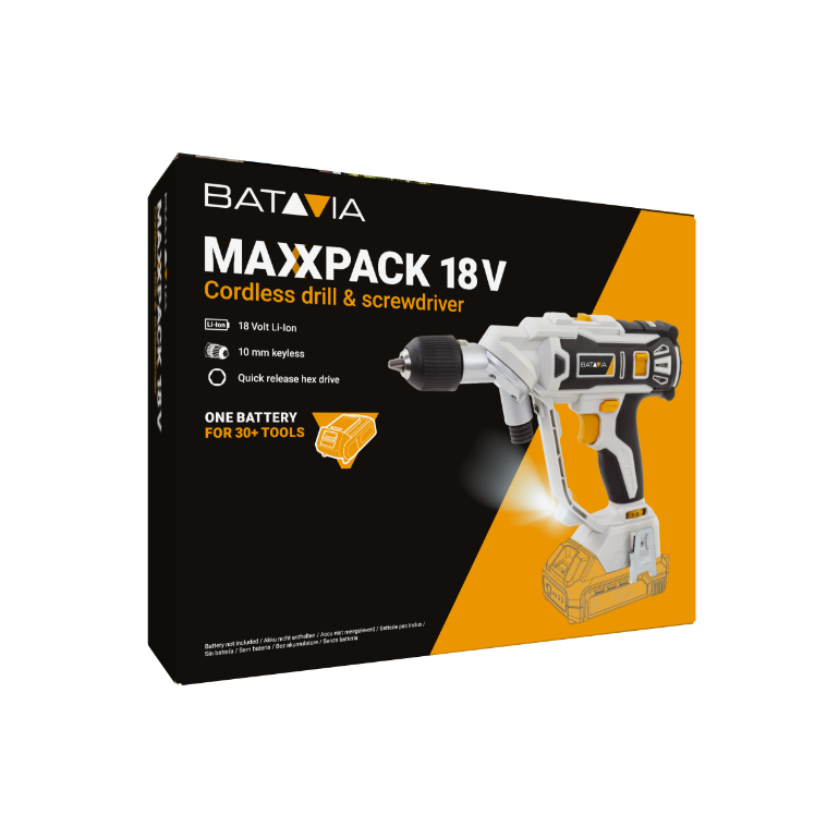 BATAVIA Trapano avvitatore a batteria TWIN DRILL 18V MAXXPACK | escl. Caricabatterie