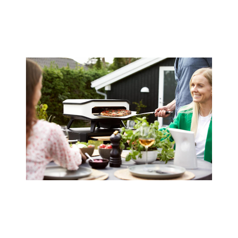 COZZE Forno per pizza elettrico di Ezooza con pietra refrattaria  60.5 x 60.5 cm, facilmente trasportabile