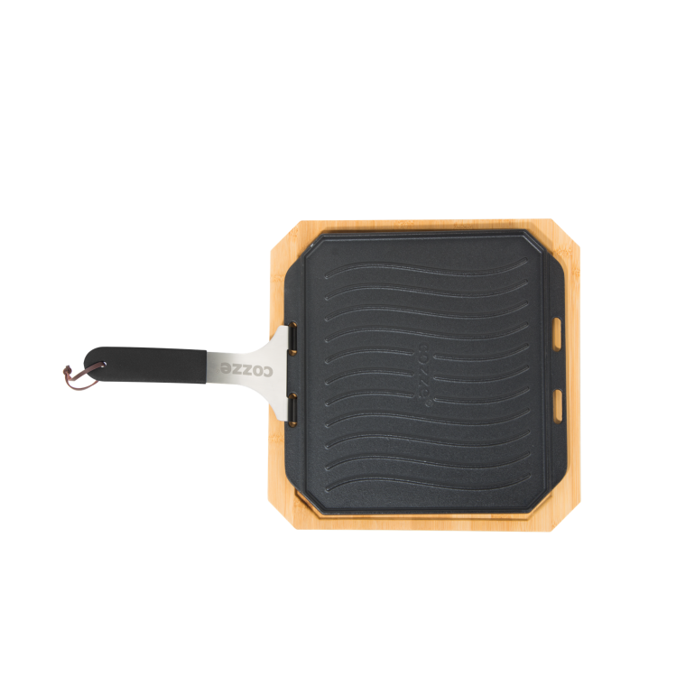 COZZE Forno per pizza a gas con termometro, regolabile fino a 400°,  34 x 34 cm, facilmente trasportabile con pietra refrattaria