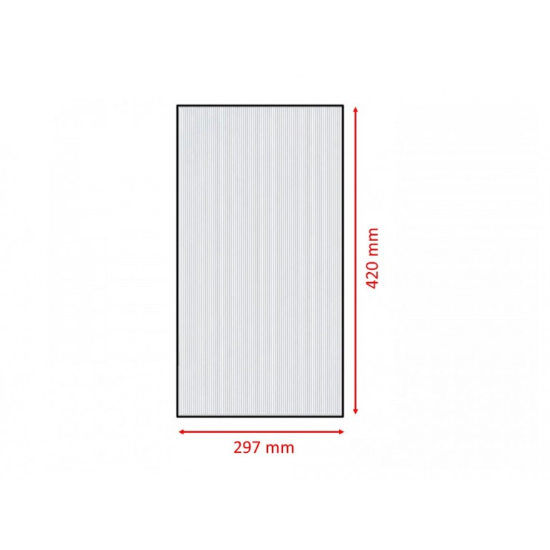 Set di 15 lastre policarbonato alveolare Formato A3 spessore 4 mm 29.7 x 42 cm Trasparente
