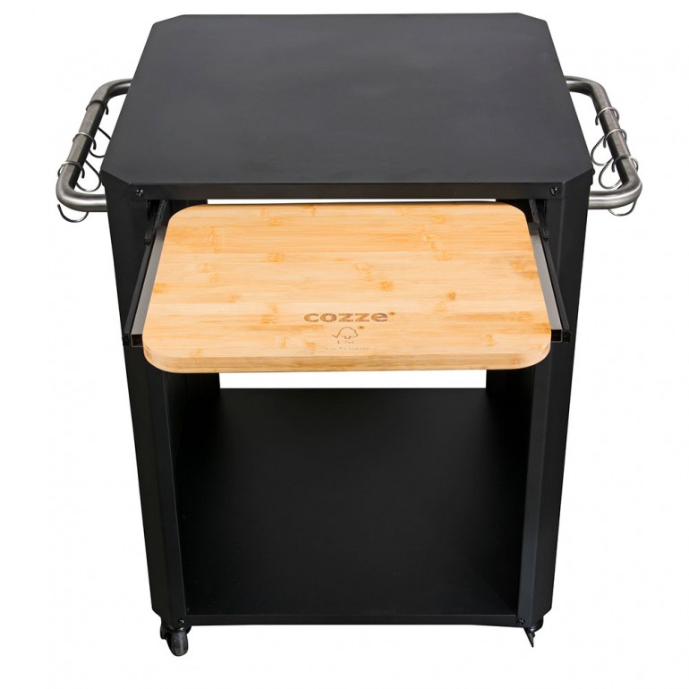 COZZE Forno per pizza a gas con termometro, regolabile fino a 400°,  34 x 34 cm, facilmente trasportabile con pietra refrattaria