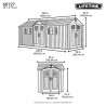 Casetta da Giardino grande e resistente in plastica Lifetime Makro 244x605x244 cm by Ezooza