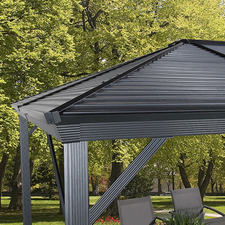 Gazebo in alluminio ed acciaio Ventura 10x10 by Ezooza 296x296x260