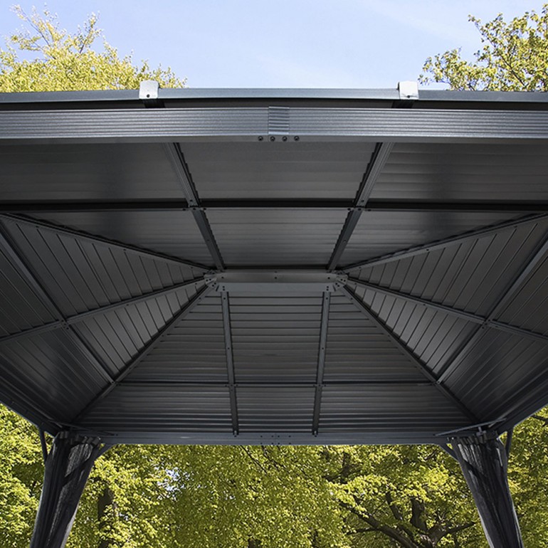 Gazebo in alluminio ed acciaio Ventura 10x10 by Ezooza 296x296x260