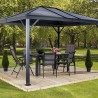 Gazebo in alluminio ed acciaio Ventura 10x10 by Ezooza 296x296x260