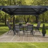 Gazebo in alluminio ed acciaio Ventura 10x10 by Ezooza 296x296x260