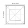 Gazebo in alluminio ed acciaio Ventura 10x10 by Ezooza 296x296x260