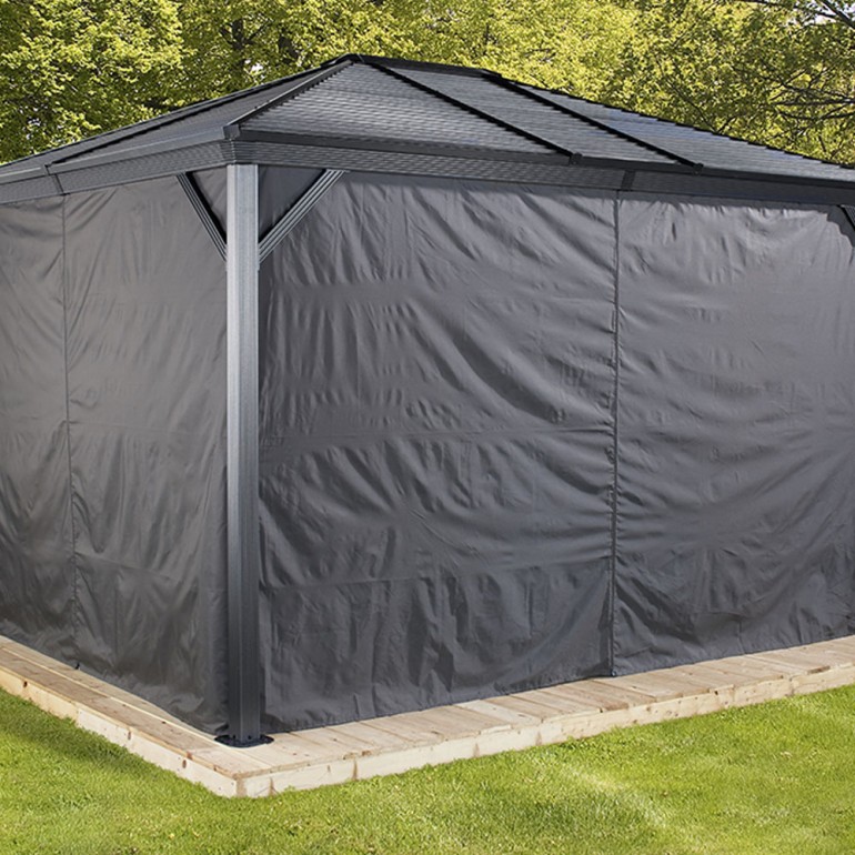 Gazebo in alluminio ed acciaio Ventura 10x10 by Ezooza 296x296x260