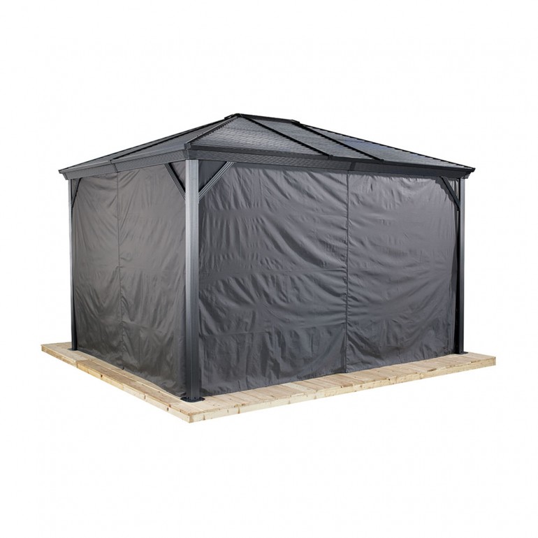 Gazebo in alluminio ed acciaio Ventura 10x10 by Ezooza 296x296x260