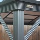 Gazebo in alluminio e copertura in policarbonato resistente Verona 10'x14' 298x423x261 cm by Ezooza