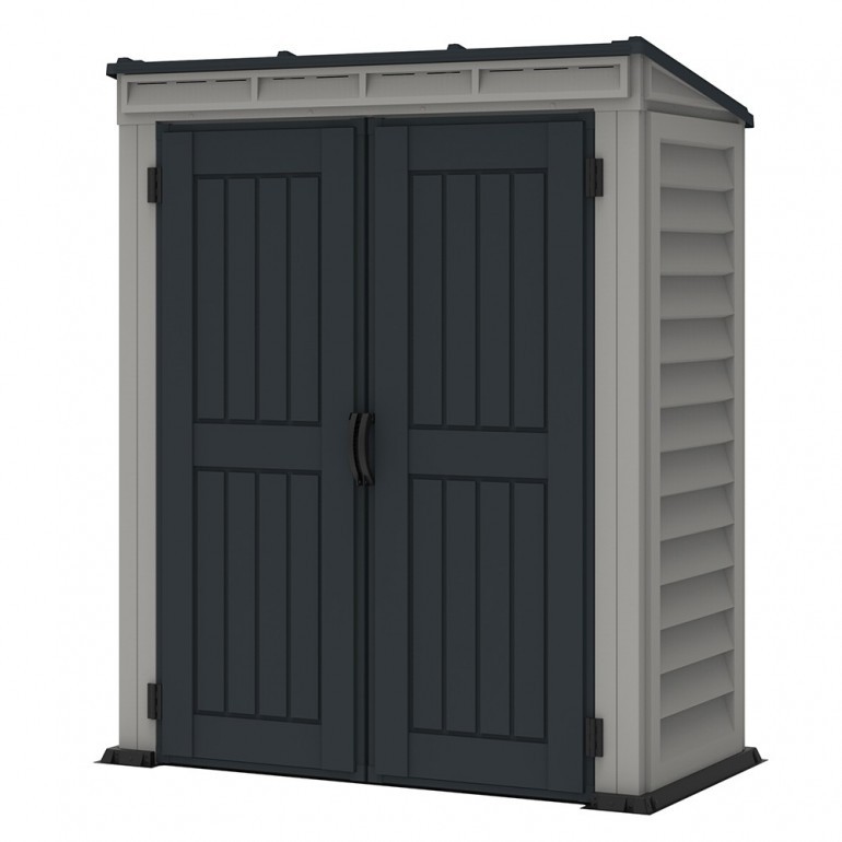 Casetta in PVC Yardmate Pent Plus 5'x3' Duramax da giardino e cortile 190 x 187 x 213 cm colore grigio