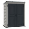 Casetta in PVC Yardmate Pent Plus 5'x3' Duramax da giardino e cortile 190 x 187 x 213 cm colore grigio
