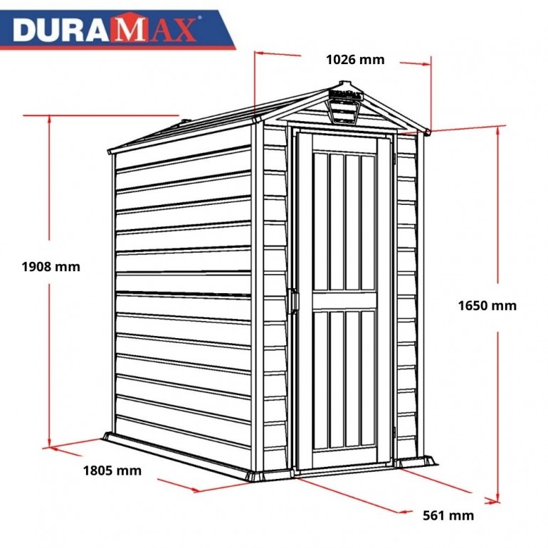 Casetta in PVC EverMore 4'x6' Duramax 104 x 180 x 192 cm da giardino e cortile in plastica colore grigio Casetta in PVC EverMore 4'x6' Duramax 104 x 180 x 192 cm da giardino e cortile in plastica colore grigio