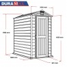 Casetta in PVC EverMore 4'x6' Duramax 104 x 180 x 192 cm da giardino e cortile in plastica colore grigio Casetta in PVC EverMore 4'x6' Duramax 104 x 180 x 192 cm da giardino e cortile in plastica colore grigio