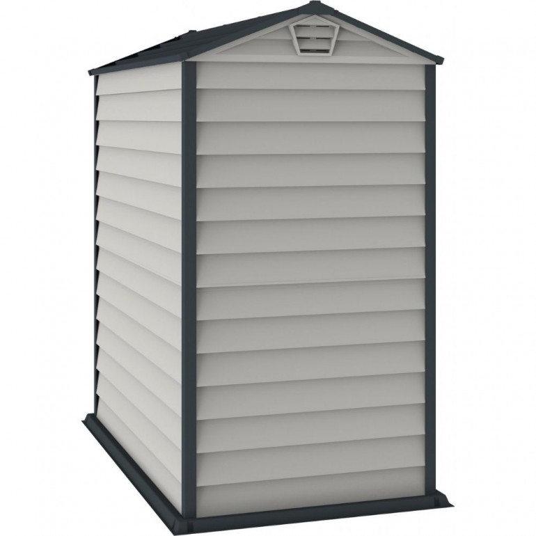 Casetta in PVC EverMore 4'x6' Duramax 104 x 180 x 192 cm da giardino e cortile in plastica colore grigio Casetta in PVC EverMore 4'x6' Duramax 104 x 180 x 192 cm da giardino e cortile in plastica colore grigio