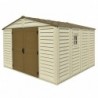 Casetta in PVC WoodBridge 10,5'x10,5' Ezooza 326 x 324 x 233 cm da giardino e cortile in plastica colore beige/avorio e marrone