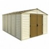 Casetta in PVC WoodBridge 10,5'x10,5' Ezooza 326 x 324 x 233 cm da giardino e cortile in plastica colore beige/avorio e marrone