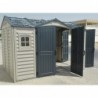 Casetta grande garage in PVC Apex Pro PLUS 10,5'x8' da giardino e cortile 326 x 240 x 235 cm colore grigio