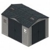 Casetta grande garage in PVC Apex Pro PLUS 10,5'x8' da giardino e cortile 326 x 240 x 235 cm colore grigio