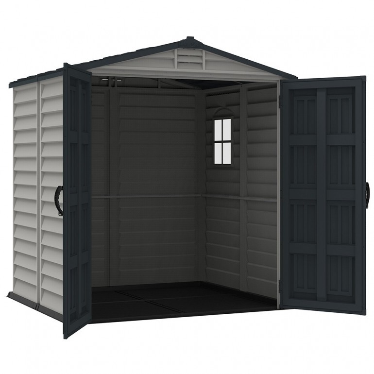 Casetta in PVC StoreMate PLUS 6'x6' Ezooza da giardino e cortile 187 x 190 x 213 cm colore grigio