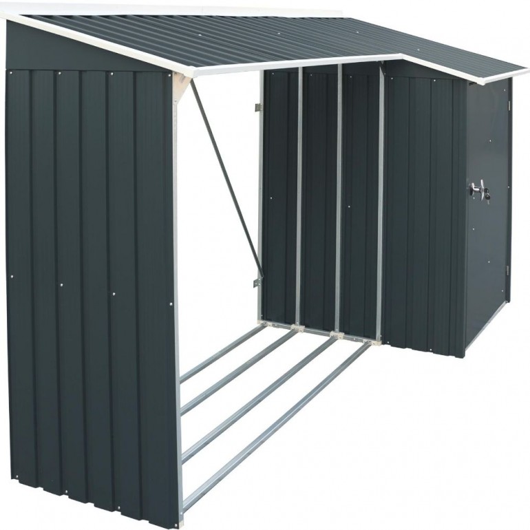 Legnaia con ripostiglio WoodStore Combo 8’ x 3’ di Duramax