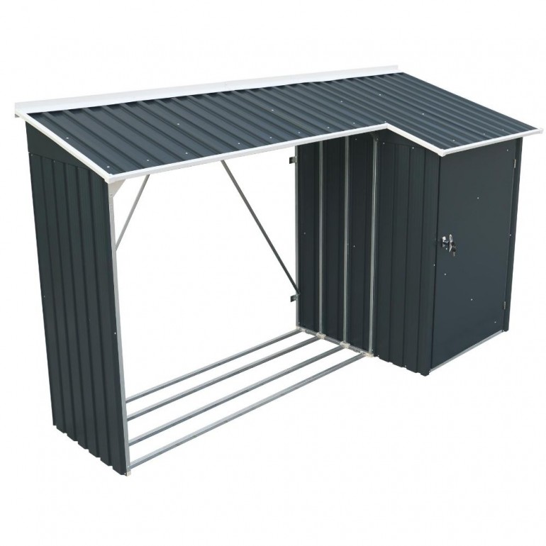 Legnaia con ripostiglio WoodStore Combo 8’ x 3’ di Duramax