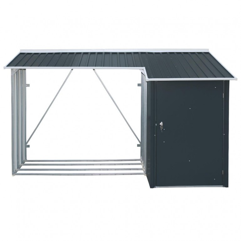 Legnaia con ripostiglio WoodStore Combo 8’ x 3’ di Duramax
