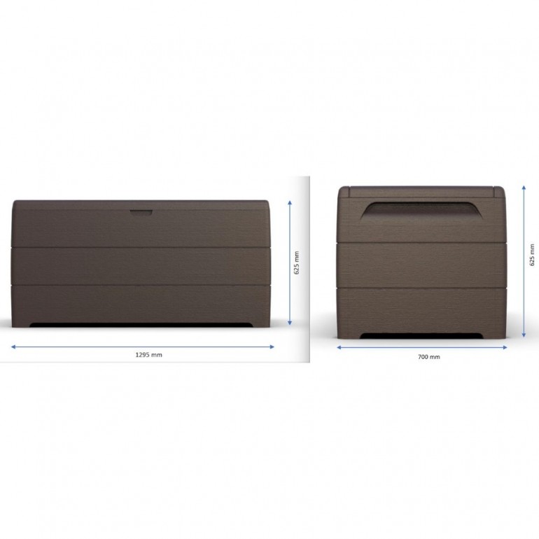 Baule in PVC Duramax 116.5 x 45 x 56 cm, colore Grigio