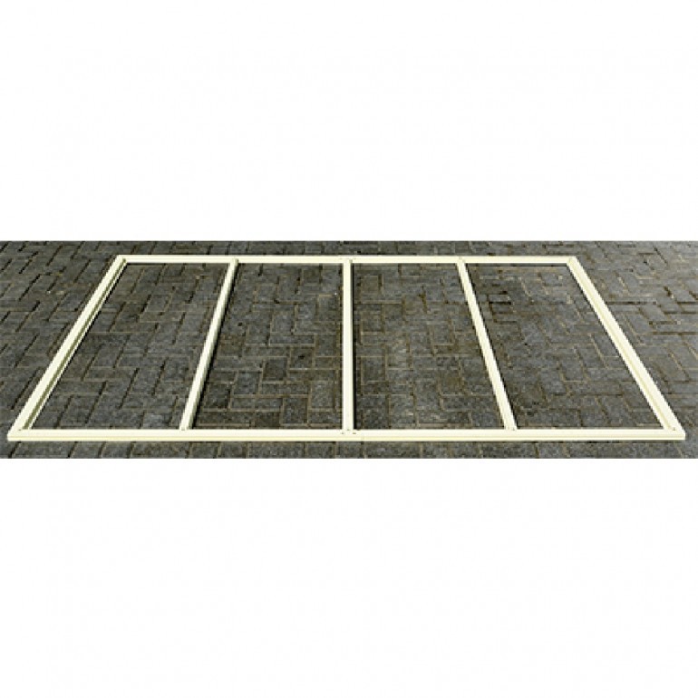 Casetta in PVC StoreAll 8'x6' Ezooza da giardino e cortile 245 x 161 x 223 cm colore beige/avorio e marrone