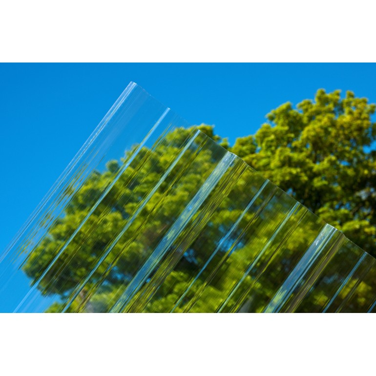 LASTRA PC CORRUGATO ONDA 76/18 1,1mm CLEAR 1265X1000mm uv