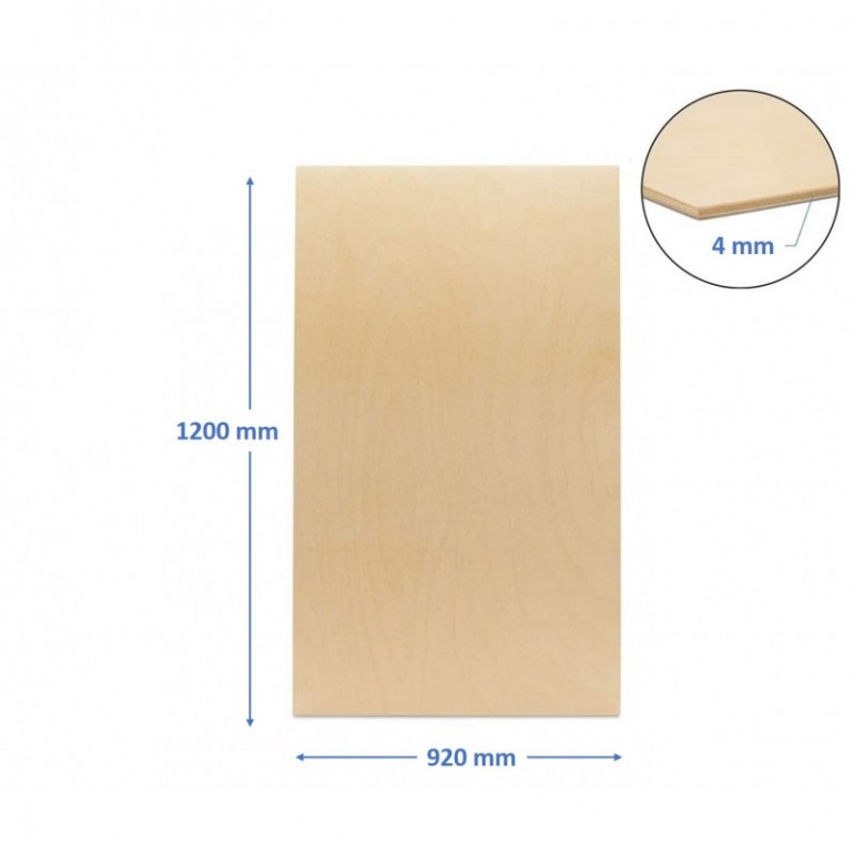 Pannello compensato 4 mm pioppo 920 x 1200 mm