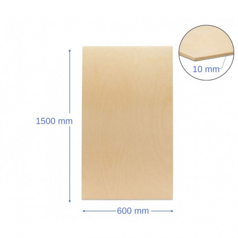 Pannello compensato 10 mm pioppo varie misure
