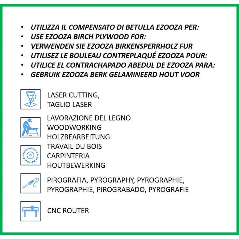 10 fogli pannello compensato 3 mm betulla baltica misura A6 148 x 105 mm
