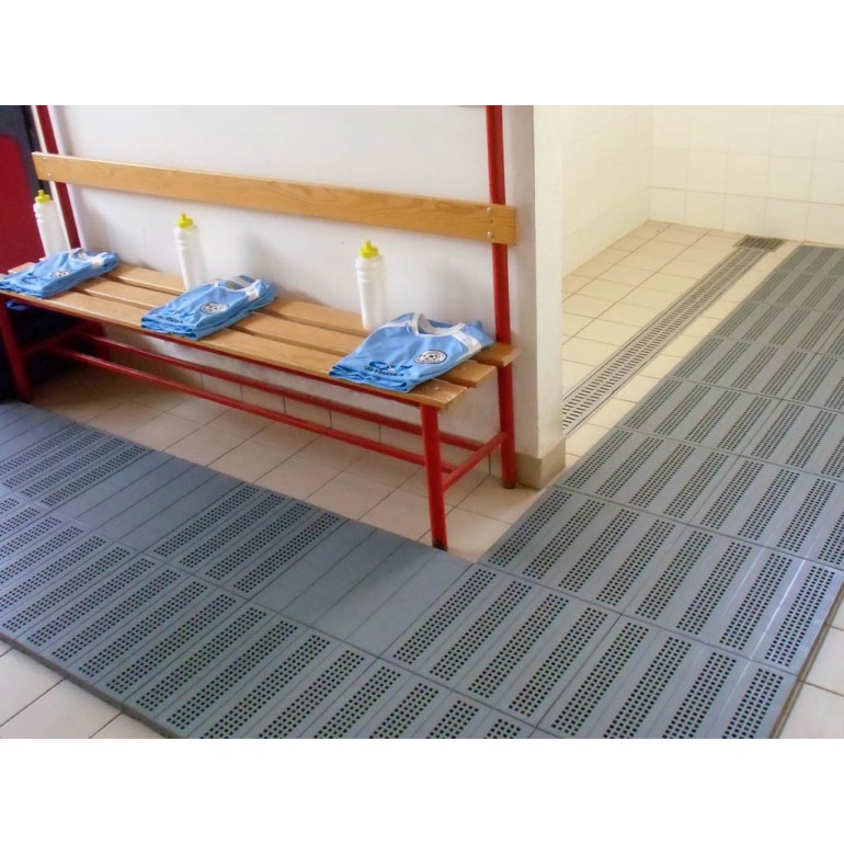 Piastrella in Plastica da Esterno e Giardino 60 x 60 cm Grigie Piena equivalente a 1,5 m2. PEZZI 4